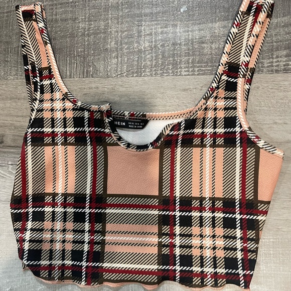 Shein ‘Burberry’ patterned top - Picture 1 of 1